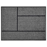 KÖGE door mat, grey/black, 69x90 cm