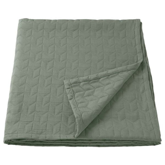 Ikea KÖLAX - Bedspread, grey-green, 230x250 cm