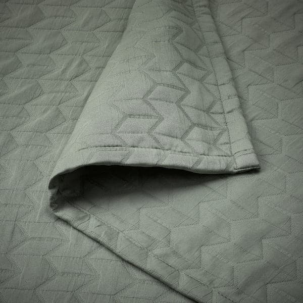 Ikea KÖLAX - Bedspread, grey-green, 230x250 cm