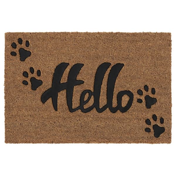 KÖLKÄR Doormat - black 40x60 cm