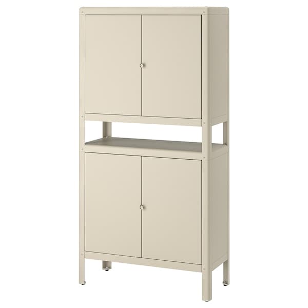 KOLBJÖRN - Cabinet in/outdoor, beige, 80x161 cm