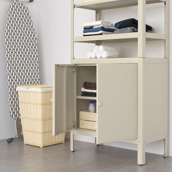 Ikea KOLBJÖRN - Shelving unit with cabinet, beige, 80x37x161 cm