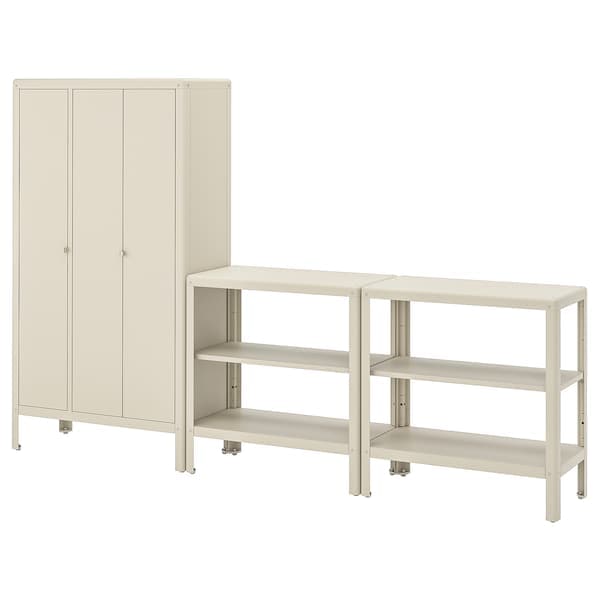 Ikea KOLBJÖRN - Shelving unit with cabinet, beige, 171x37x161 cm