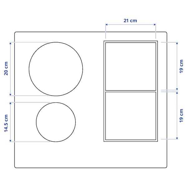 Ikea KOLSTAN - Induction hob, IKEA 500 black, 58 cm