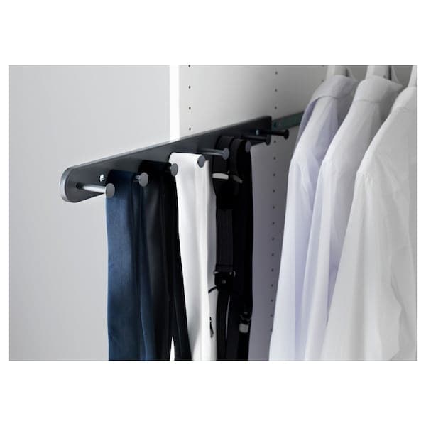Ikea KOMPLEMENT - Pull-out multi-use hanger, dark grey, 58 cm