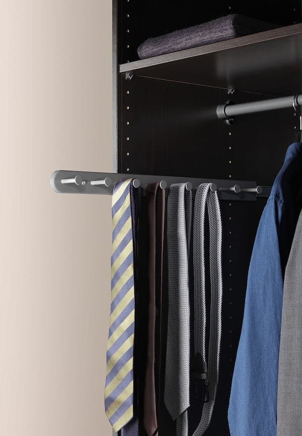 Ikea KOMPLEMENT - Pull-out multi-use hanger, dark grey, 58 cm