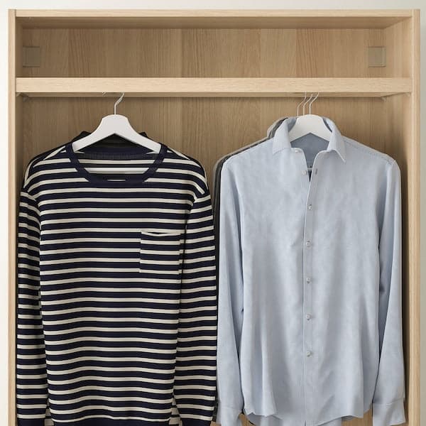 KOMPLEMENT - Clothes rail, white stained oak effect, 100x35 cm - best price from Maltashopper.com 30446467