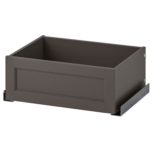 KOMPLEMENT - Drawer with framed front, dark grey, 50x35 cm