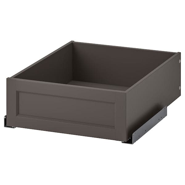 KOMPLEMENT - Drawer with framed front, dark grey, 50x58 cm