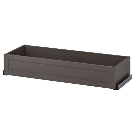 Ikea KOMPLEMENT - Drawer with framed front, dark grey, 100x35 cm