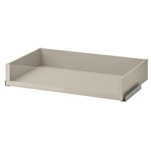 KOMPLEMENT - Drawer with glass front, grey-beige, 100x58 cm