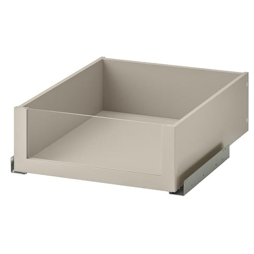 KOMPLEMENT - Drawer with glass front, grey-beige, 50x58 cm