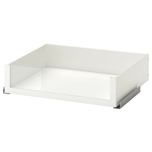 KOMPLEMENT - Drawer with glass front, white, 75x58 cm