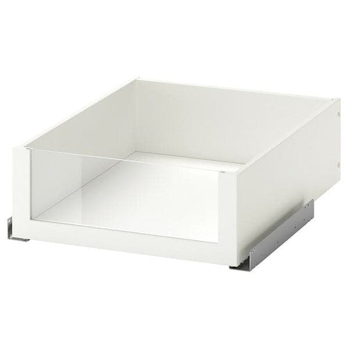 KOMPLEMENT - Drawer with glass front, white, 50x58 cm