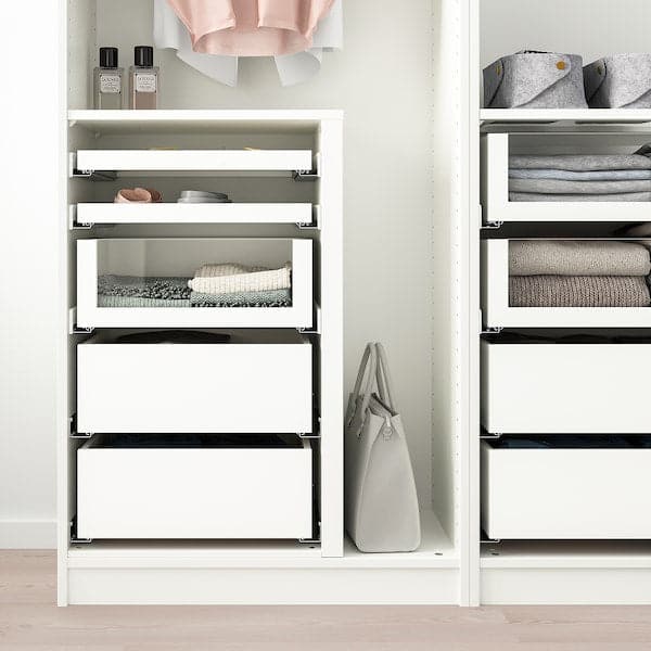 KOMPLEMENT - Drawer with glass front, white, 75x58 cm - best price from Maltashopper.com 10246695