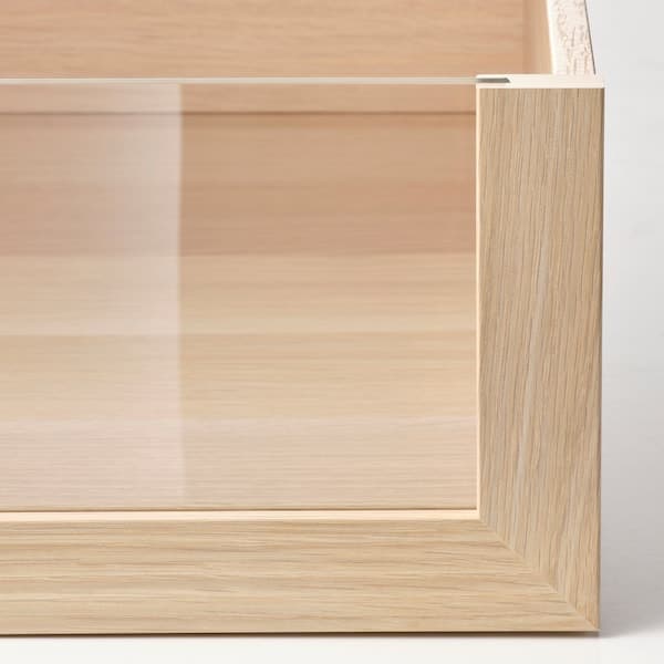KOMPLEMENT - Drawer with glass front, white stained oak effect, 75x58 cm - best price from Maltashopper.com 50246702