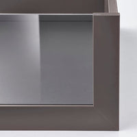 KOMPLEMENT - Drawer with glass front, dark grey, 75x58 cm - best price from Maltashopper.com 50509208