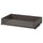 KOMPLEMENT drawer with glass front, dark grey, 100x58 cm