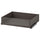 KOMPLEMENT drawer with glass front, dark grey, 75x58 cm