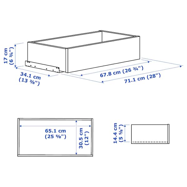 KOMPLEMENT - Drawer, white stained oak effect, 75x35 cm - best price from Maltashopper.com 80272841