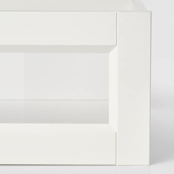 KOMPLEMENT - Drawer/glass front with frame, white, 75x35cm