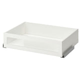 KOMPLEMENT drawer with framed glass front, white, 75x58 cm