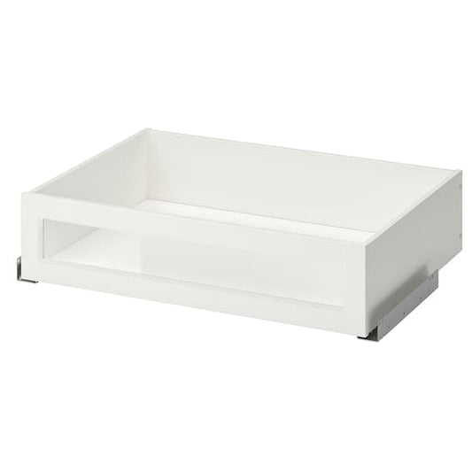 Ikea KOMPLEMENT - Drawer with framed glass front, white, 75x58 cm