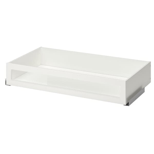 Ikea KOMPLEMENT - Drawer with framed glass front, white, 100x58 cm