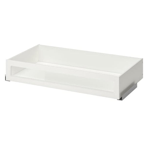 KOMPLEMENT - Drawer with framed glass front, white, 100x58 cm