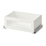 KOMPLEMENT drawer with framed glass front, white, 50x35 cm