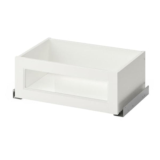 Ikea KOMPLEMENT - Drawer with framed glass front, white, 50x35 cm