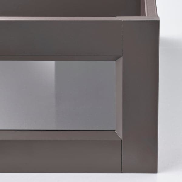 KOMPLEMENT - Drawer with framed glass front, dark grey, 75x58 cm - best price from Maltashopper.com 90509664