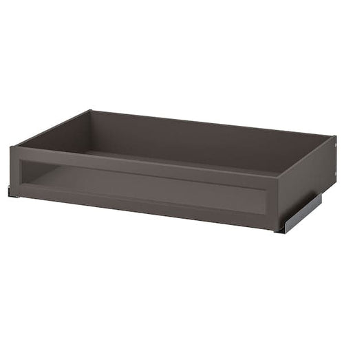 KOMPLEMENT - Drawer with framed glass front, dark grey, 100x58 cm