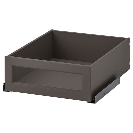 Ikea KOMPLEMENT - Drawer with framed glass front, dark grey, 50x58 cm