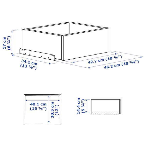 Ikea KOMPLEMENT - Drawer, dark grey, 50x35 cm