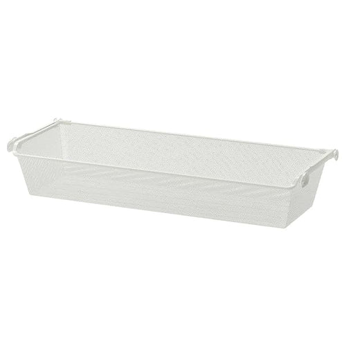 KOMPLEMENT - Mesh basket with pull-out rail, white, 100x35 cm