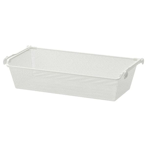 KOMPLEMENT - Mesh basket with pull-out rail, white, 75x35 cm