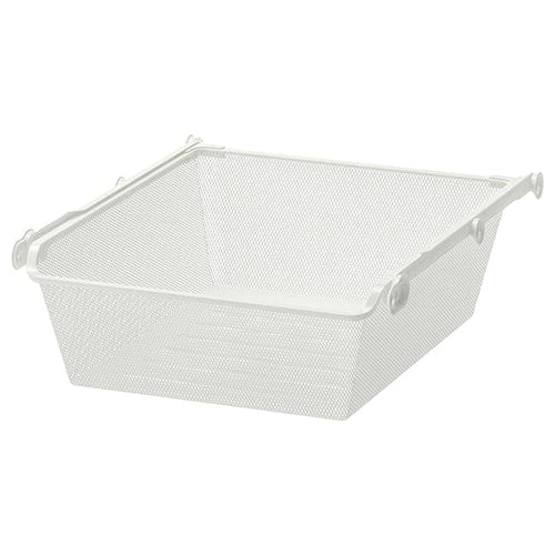 KOMPLEMENT - Mesh basket with pull-out rail, white, 50x58 cm