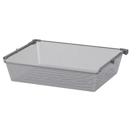 KOMPLEMENT - Mesh basket with pull-out rail, dark grey, 75x58 cm