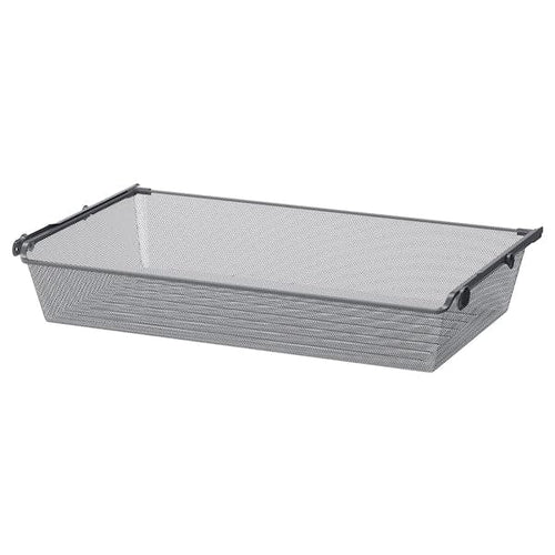 KOMPLEMENT - Mesh basket with pull-out rail, dark grey, 100x58 cm