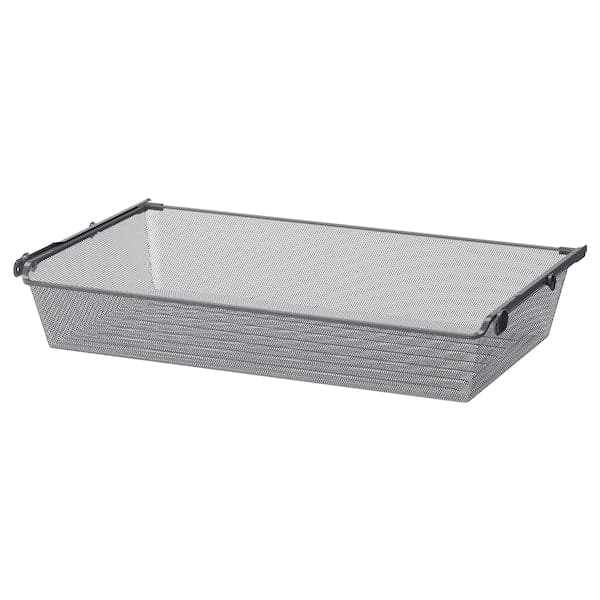 KOMPLEMENT - Mesh basket with pull-out rail, dark grey, 100x58 cm