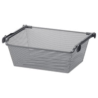KOMPLEMENT - Mesh basket with pull-out rail, dark grey, 50x35 cm - best price from Maltashopper.com 49010984