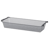 KOMPLEMENT mesh basket with pull-out rail, dark grey, 100x35 cm