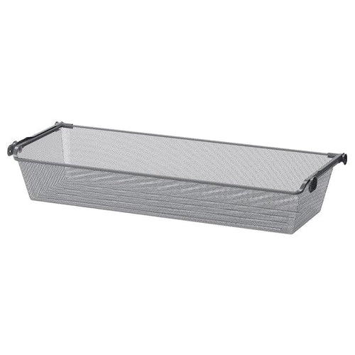 KOMPLEMENT - Mesh basket with pull-out rail, dark grey, 100x35 cm