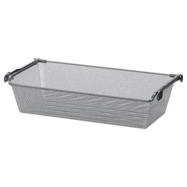 KOMPLEMENT - Mesh basket with pull-out rail, dark grey, 75x35 cm - best price from Maltashopper.com 69010983