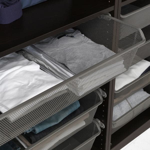 KOMPLEMENT - Mesh basket with pull-out rail, dark grey, 100x58 cm - best price from Maltashopper.com 29010980