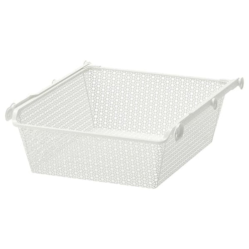 KOMPLEMENT - Metal basket/pull-out rail, white, 50x58cm