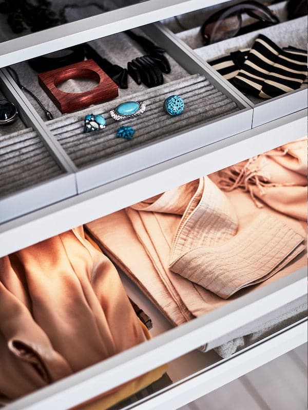 Ikea KOMPLEMENT - Insert for jewellery, light grey, 25x53x5 cm