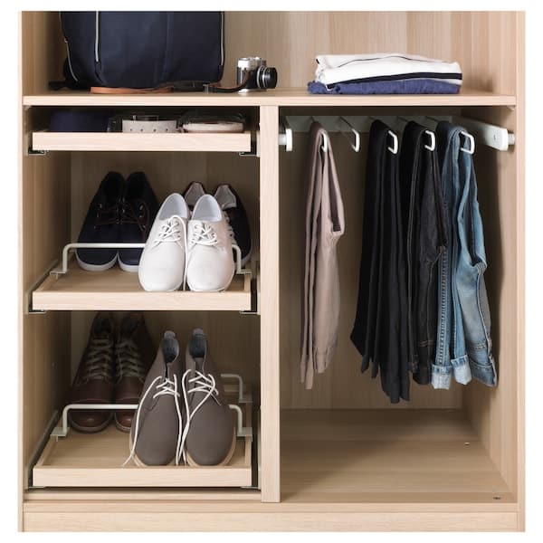 Ikea KOMPLEMENT - Divider for frames, white stained oak effect, 100x58 cm