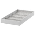 KOMPLEMENT insert with 4 compartments, light grey, 25x53x5 cm